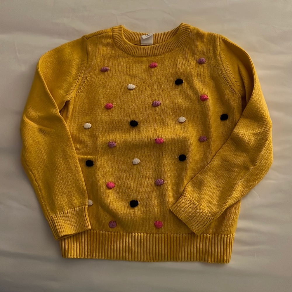 GAP Kids Yellow Sweater with Colorful Dots